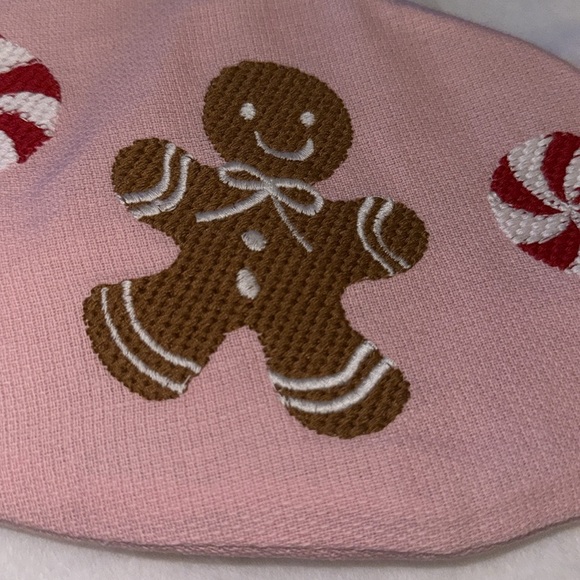 Cupcakes & cashmere Christmas gingerbread man and peppermint candy cane stocking - Picture 2 of 9